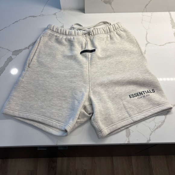 Fear of god essentials shorts. Size XS. Oatmeal. New W/O Tags
